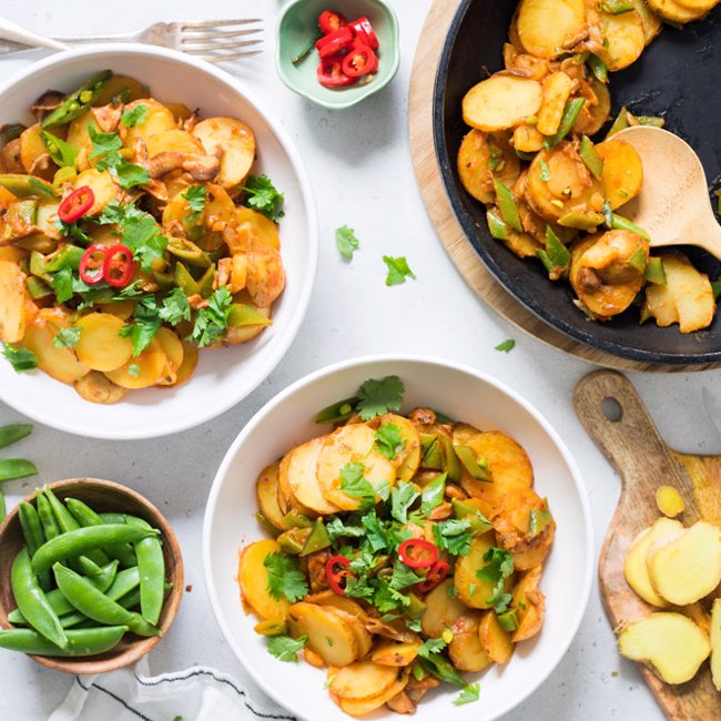 Asian-Inspired Potato Skillet