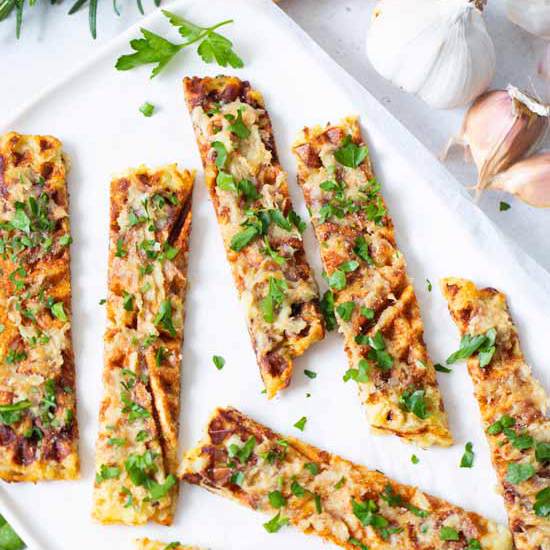 Garlic Waffle Breadsticks