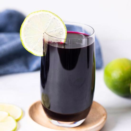 Sparkling Wild Blueberry Juice & Lime