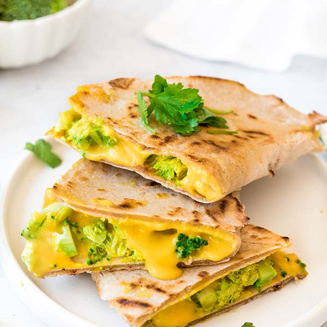 Broccoli Cheese Quesadillas
