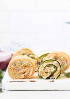 Chickpea Tuna Salad Pinwheels