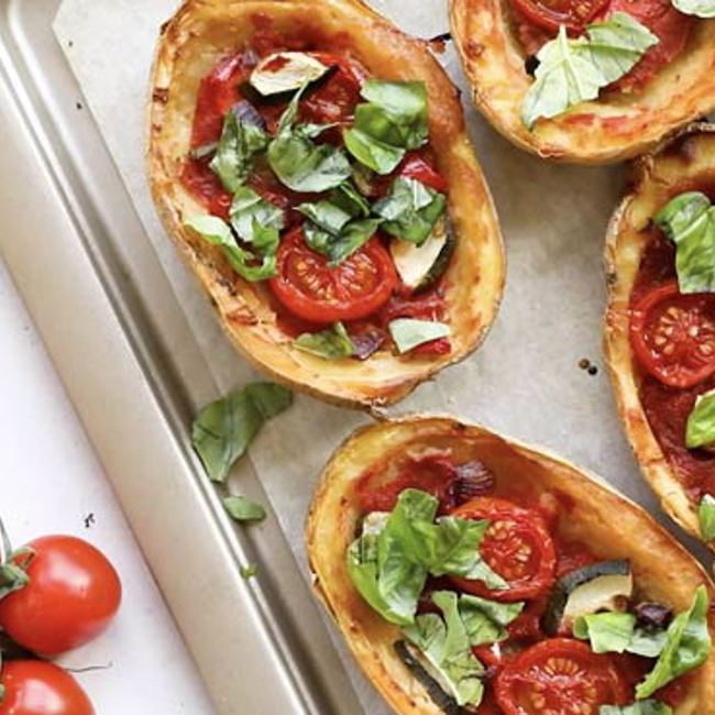Potato Pizza Boats 