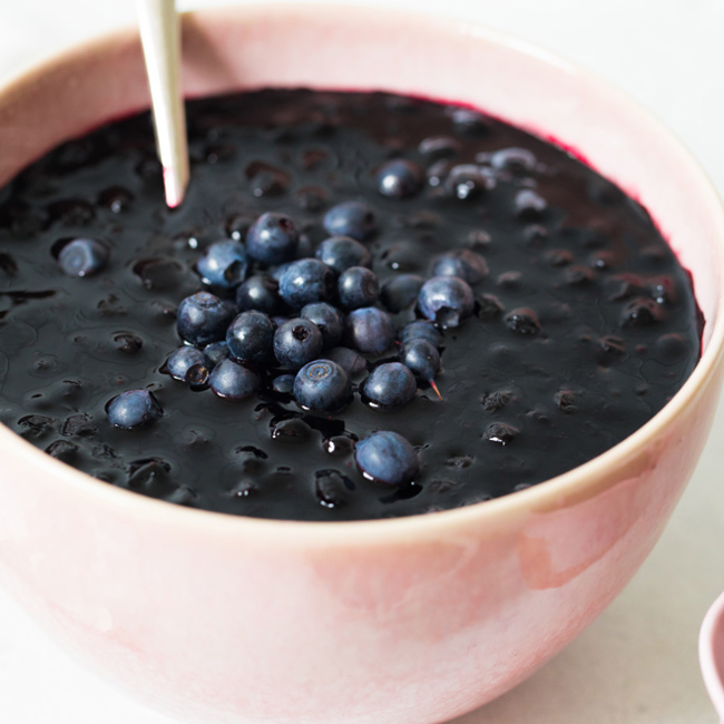 Warm Wild Blueberry Bowl